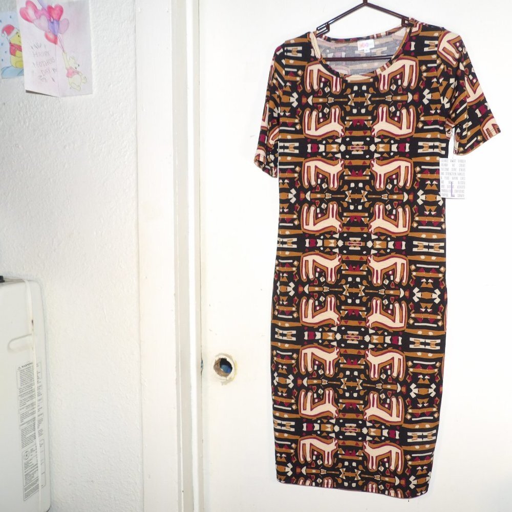 NWT Lularoe Egyptian Pattern Print Maxi Dress Sz L